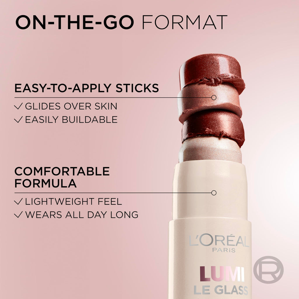L'Oreal Paris True Match Lumi Le Glass H, easy-to-apply highlighter stick, available online for all-day wear. Order now!