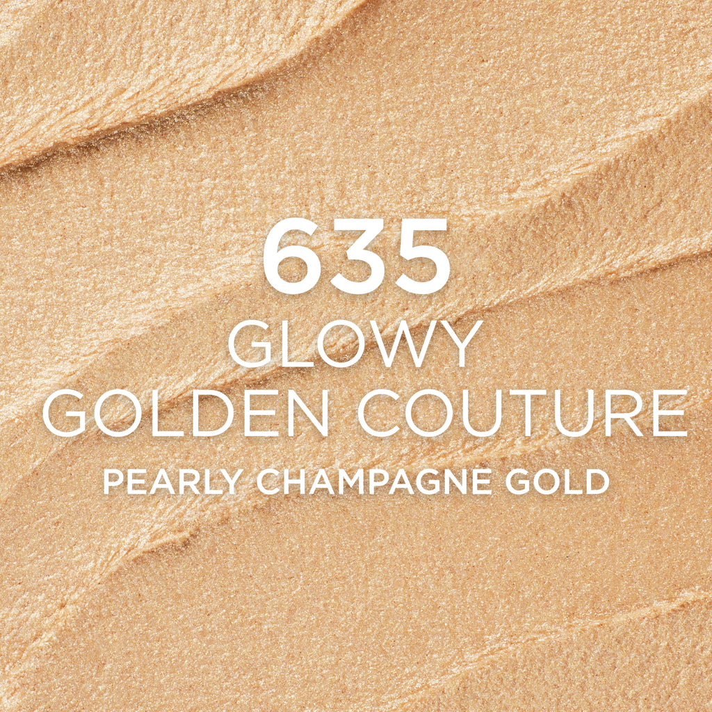 L'Oreal Paris True Match Lumi Le Glass H in Glowy Golden Couture, a pearly champagne gold shade for luminous skin. Verified by CuratCart.