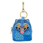 Colorful blue mini backpack featuring a fierce tiger design. Ideal for KPop fans. Order online, available now!