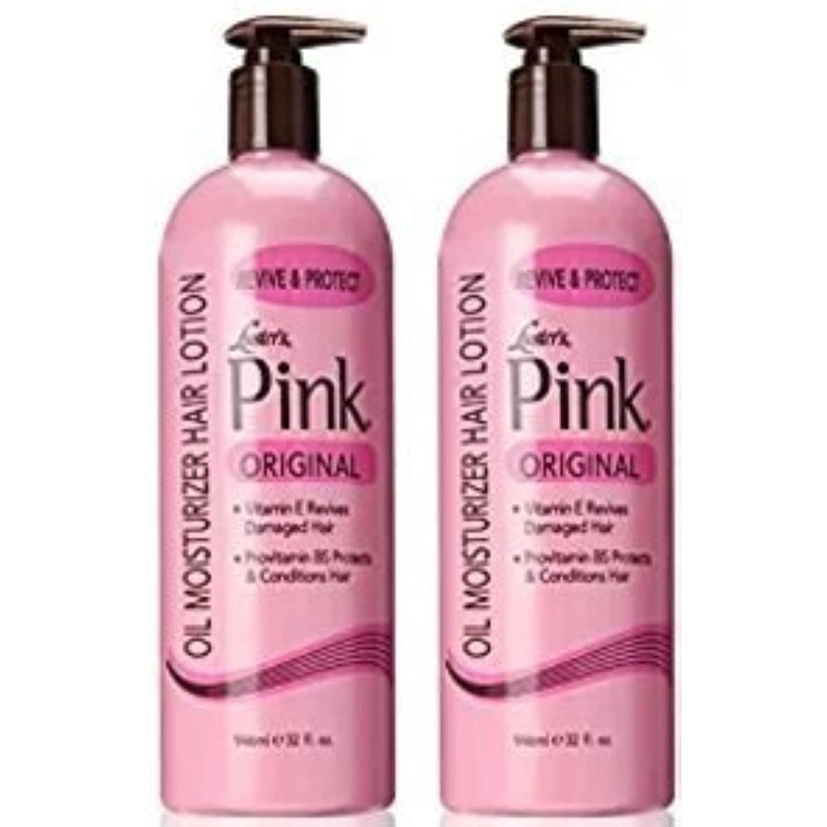 Authentic Luster's Scurl Pink Oil Moisturizer duo for reviving and protecting damaged hair, 100% genuine product.