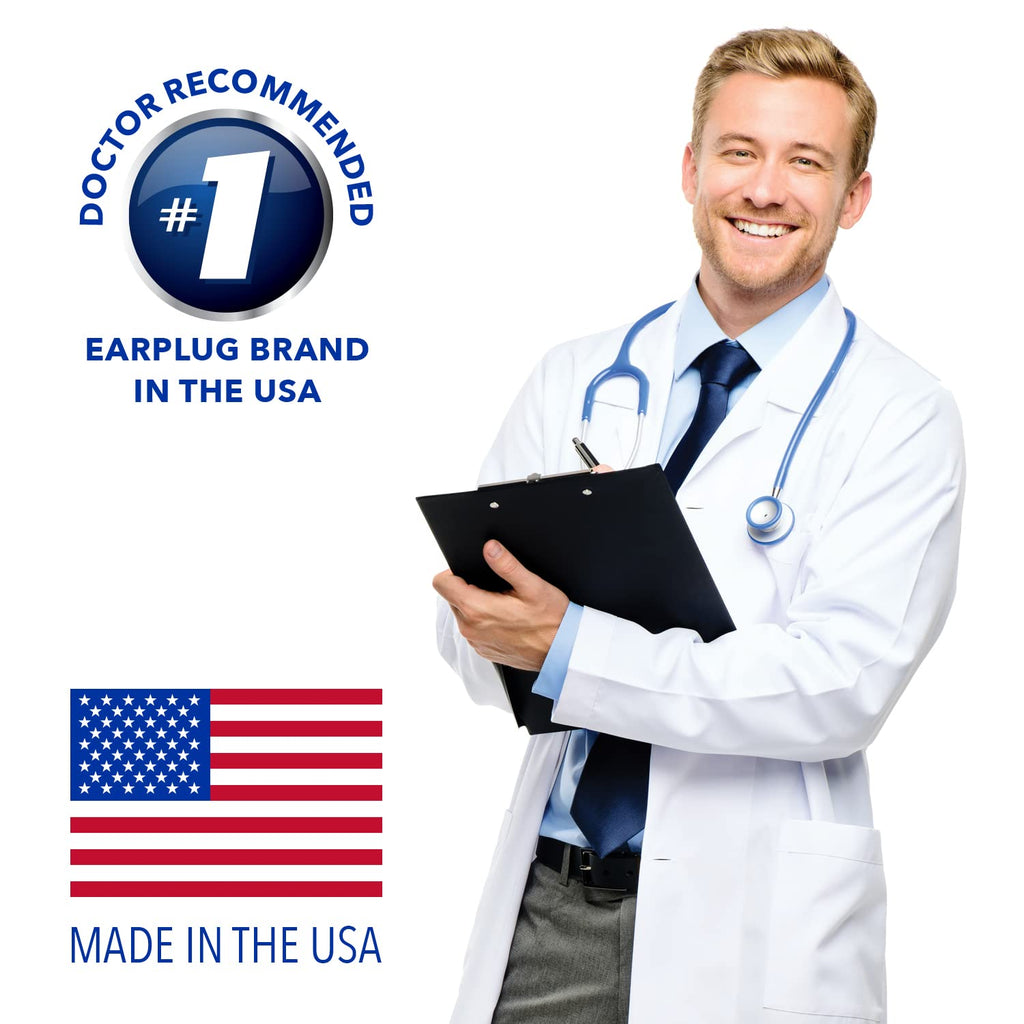 Mack's Soft Foam Earplugs in official packaging, doctor recommended, high-quality for superior noise reduction. Available at Curat Cart.