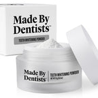 Dentists Teeth Whitening Powder in sleek jar, a premium import for brightening smiles, available at Curat Cart.