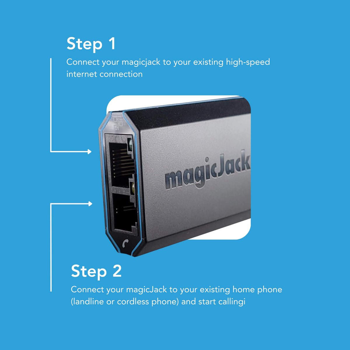 Easily connect your magicJack to high-speed internet and home phone for seamless calling. Verified by CuratCart.