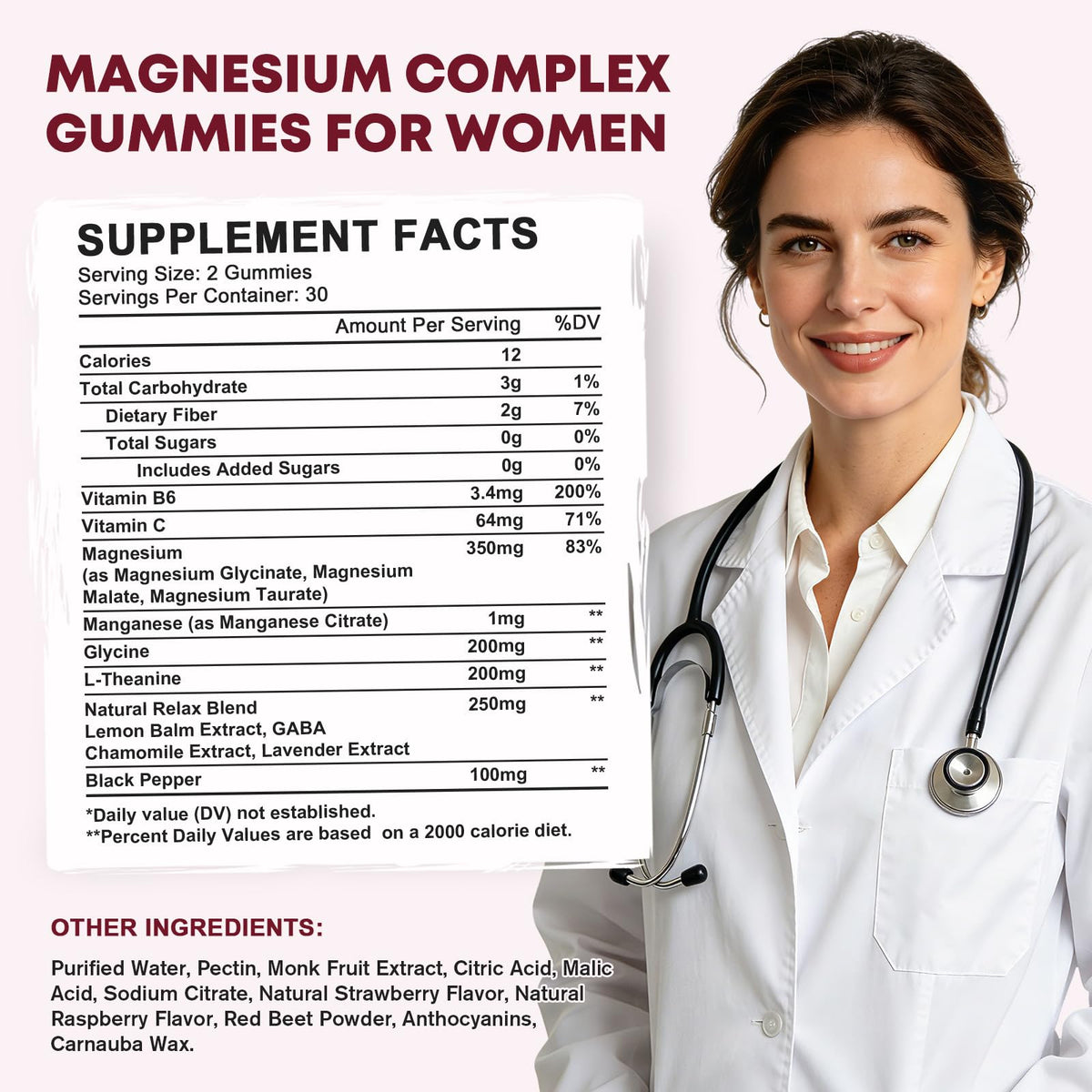 Magnesium Complex Gummies for Women, 100% Authentic, available at Curat Cart in India. Boost your wellness with essential nutrients.