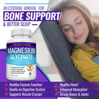 Magnesium Glycinate Supplement for bone support and better sleep, specially curated by Curat Cart for optimal health.