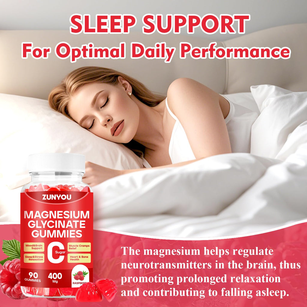 Enhance sleep support with Magnesium Glycinate Gummies 400mg. Perfect for daily use, available at Curat Cart.