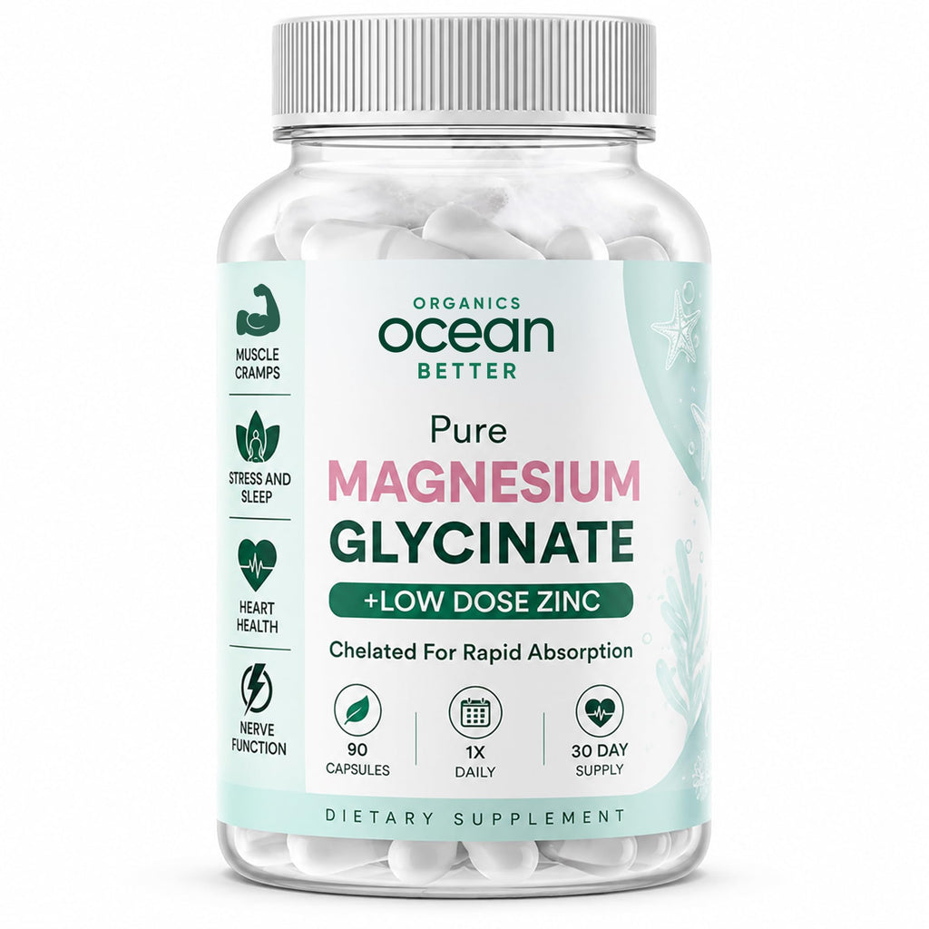Discover Magnesium Glycinate with Zinc, a premium imported supplement for muscle health and stress relief, available at Curat Cart.