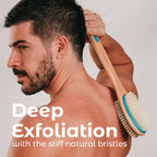 MainBasics Back Scrubber Shower Brush for deep exfoliation. Order online now and improve your shower experience!