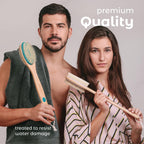 Premium Quality back scrubber shower brush with water-resistant treatment; ideal for an invigorating bath experience. Verified by CuratCart.