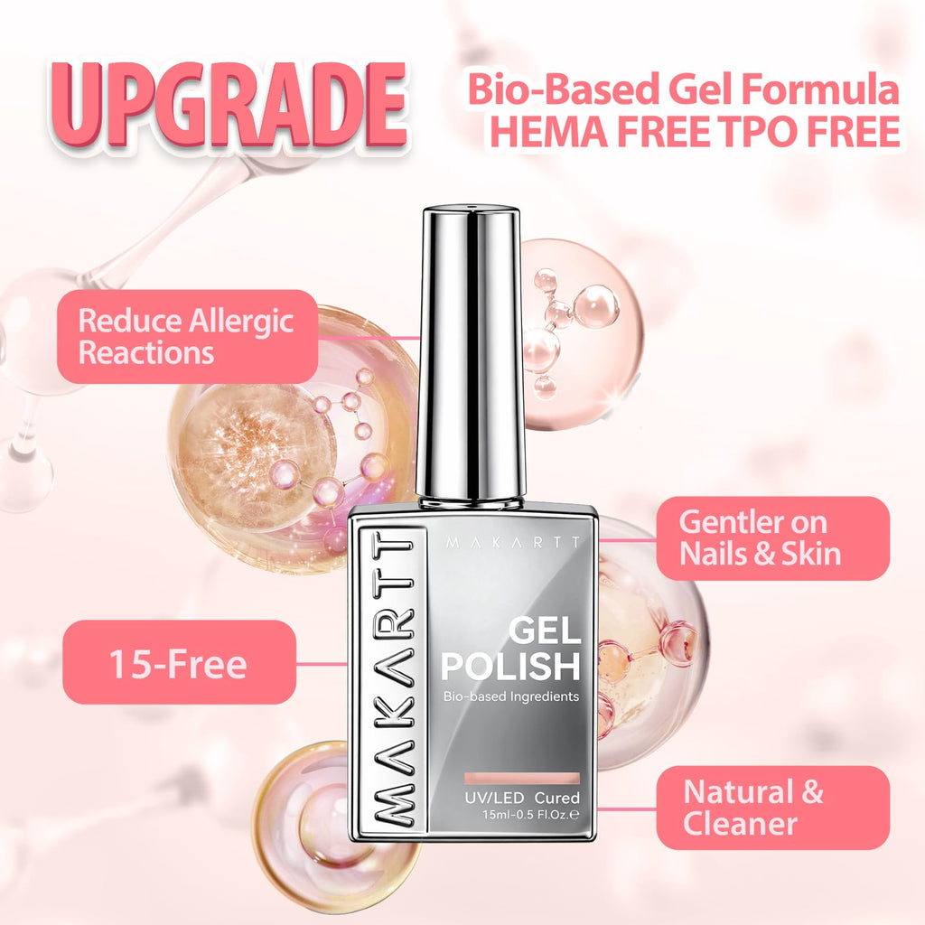 Shop Makartt Milky Pink Gel Nail Polish, 15ML. Available in India, order online for a safe and beautiful manicure.