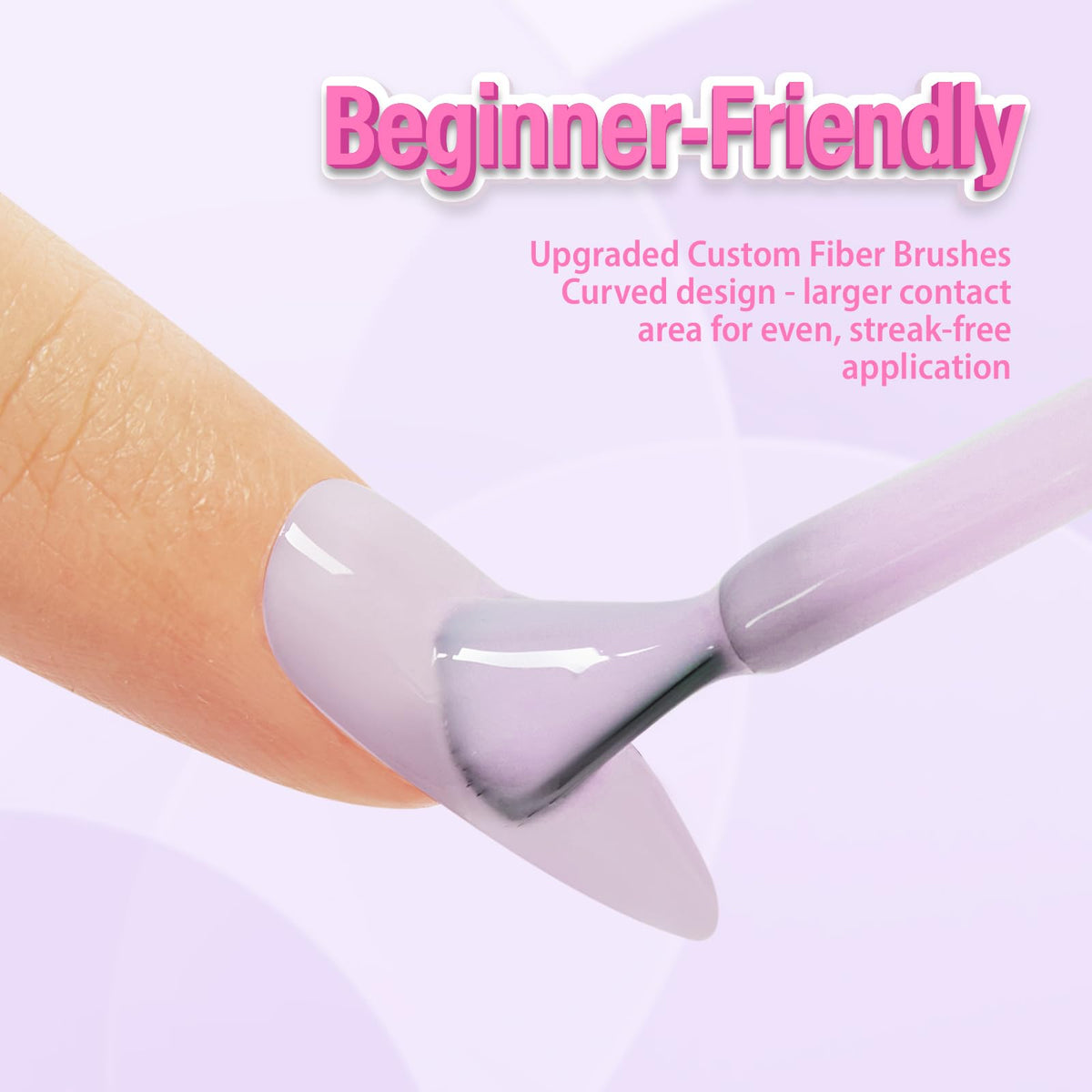 Application of Makartt Milky Pink Gel Nail Polish on a finger, featuring a smooth, streak-free formula. Verified by CuratCart.