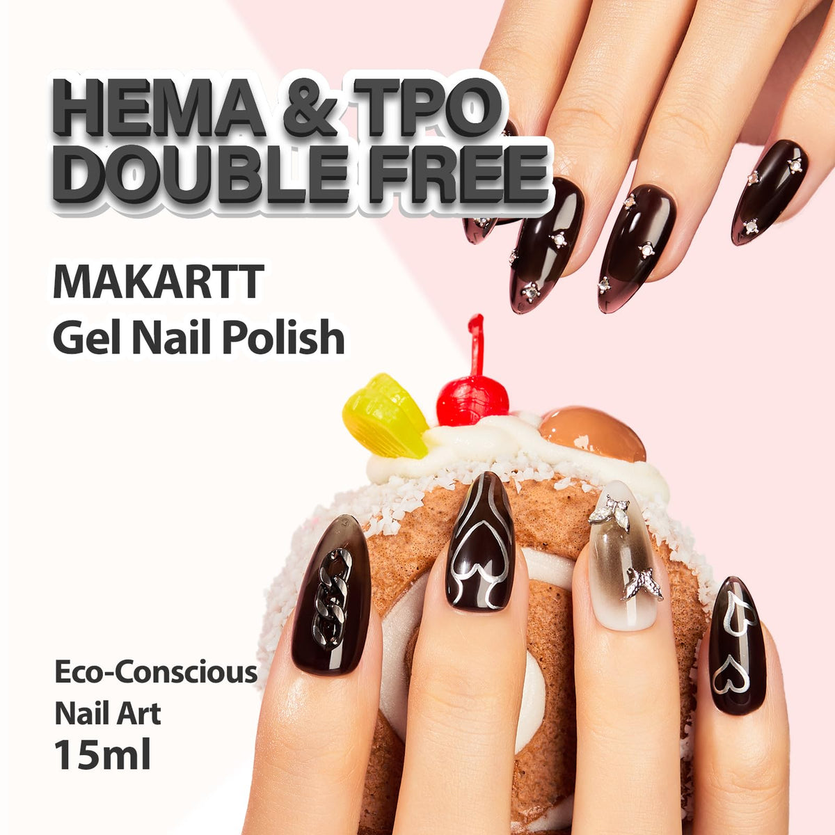 Makartt Milky Pink Gel Nail Polish: Eco-conscious, 15ml. Perfect for stylish nail art. Verified by CuratCart for quality.