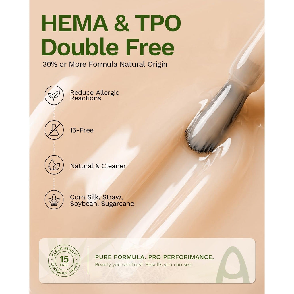 Makartt Milky Pink Gel Nail Polish in 15ML. HEMA & TPO double-free formula for natural, cleaner nails.