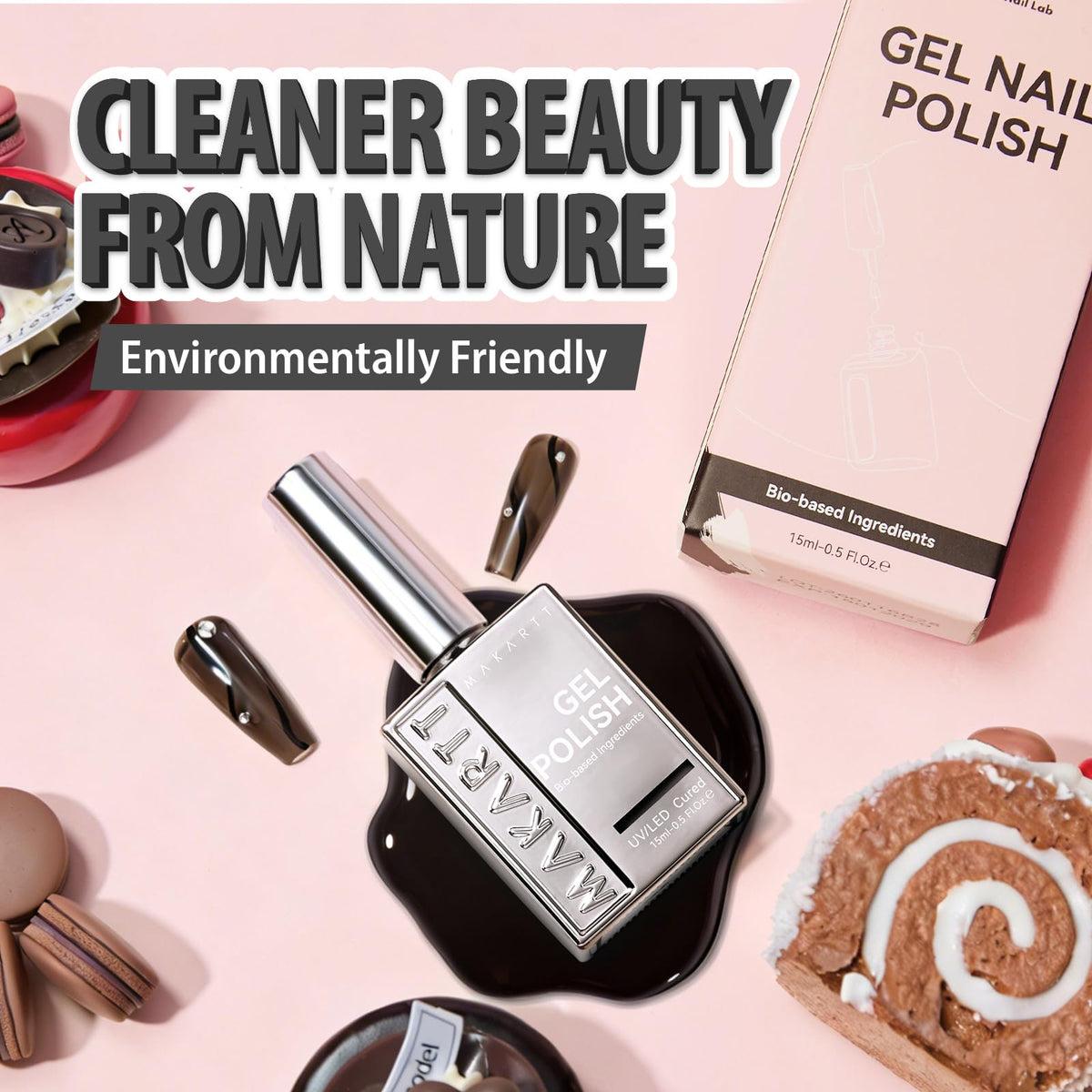 Makartt Milky Pink Gel Nail Polish offers a clean, eco-friendly formula. Validated by CuratCart for store trust and quality.