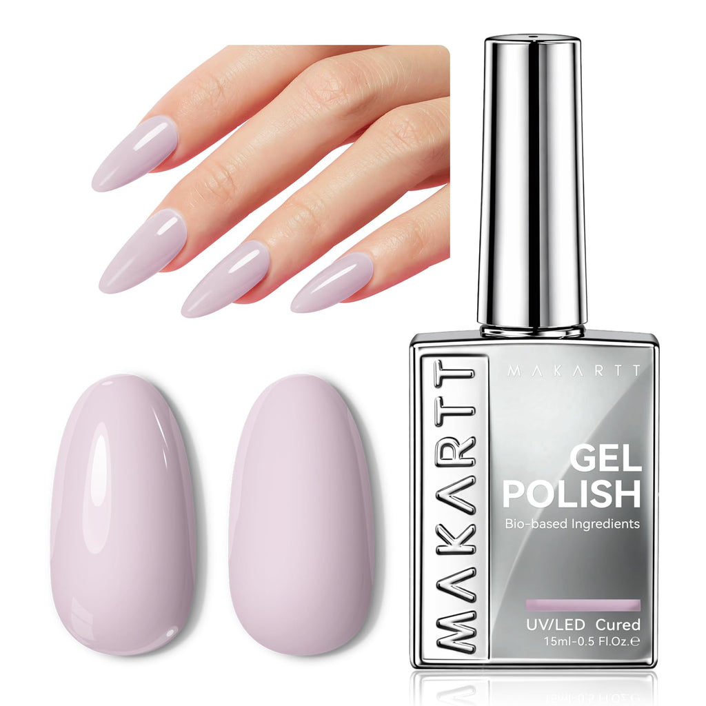 Makartt Milky Pink Gel Nail Polish, 15ML. Premium quality, bio-based ingredients for long-lasting glossy manicures.