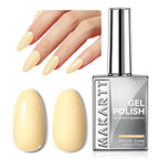 Makartt Milky Pink Gel Nail Polish in 15ML features a glossy finish and bio-based ingredients suitable for UV/LED curing.