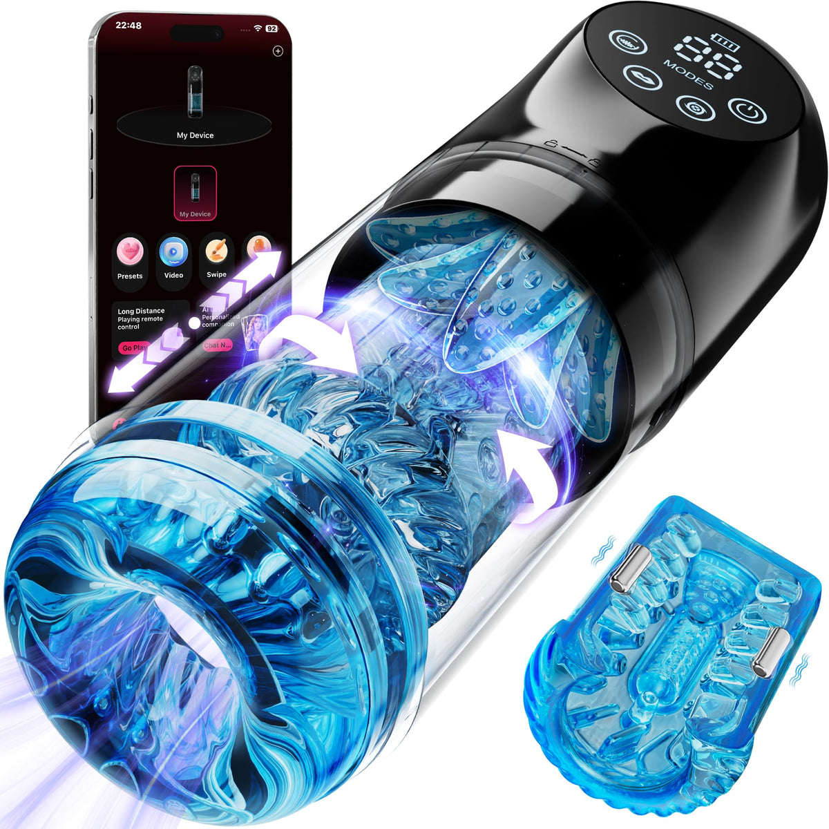 Explore the premium imported AI Sync Male Masturbator, featuring advanced technology and a sleek design, available at Curat Cart.