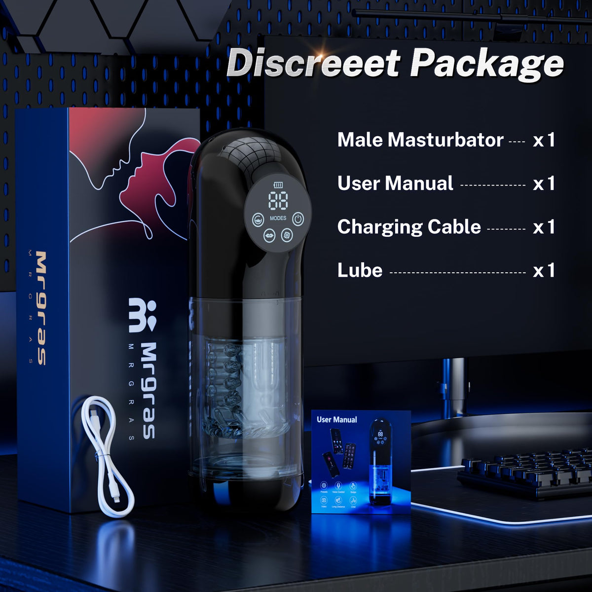 Discover the AI Sync Male Masturbator in a specially curated discreet package by Curat Cart, designed for premium pleasure experiences.