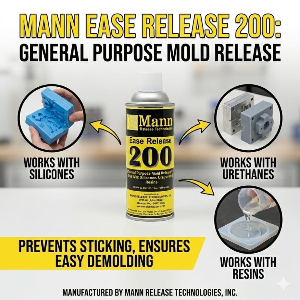 Mann Ease Release Mold Release Agent ensures easy demolding and prevents sticking. 100% Authentic, available at Curat Cart.