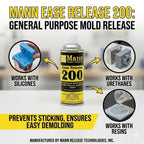 Mann Ease Release Mold Release Agent ensures easy demolding and prevents sticking. 100% Authentic, available at Curat Cart.