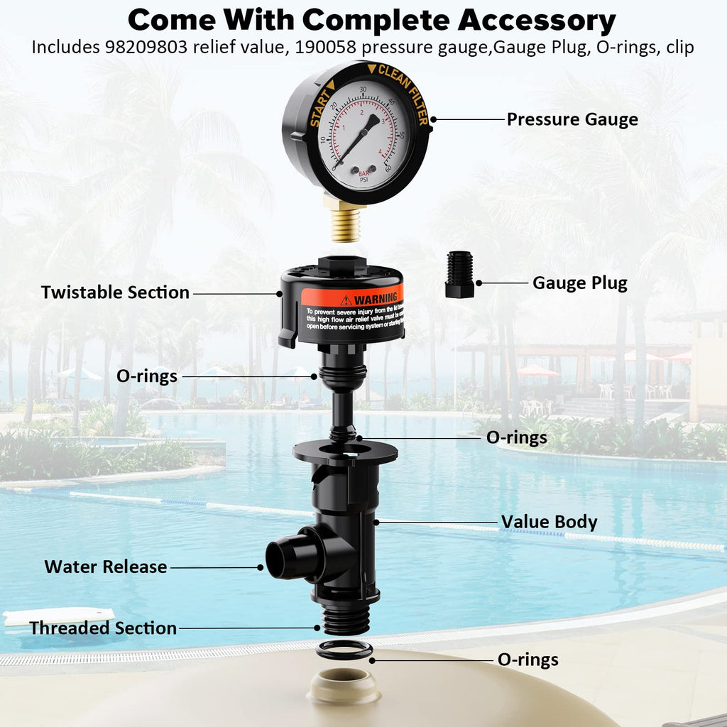 Discover the Air Relief Valve for Pool Filters, specially curated by Curat Cart, ensuring optimal performance and reliability.