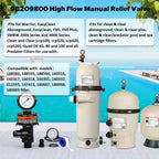 High flow air relief valve for pool filters, compatible with various models. 100% authentic, available at Curat Cart in India.