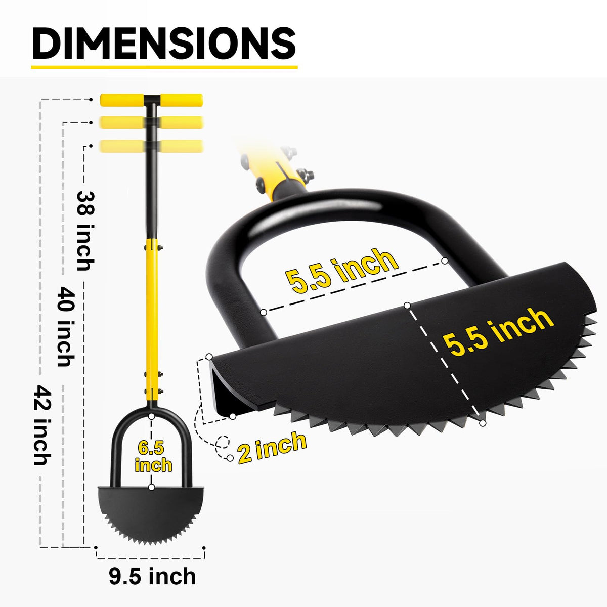 Premium Manual Edger Lawn Tool with precise dimensions, 100% Authentic, available at Curat Cart in India.