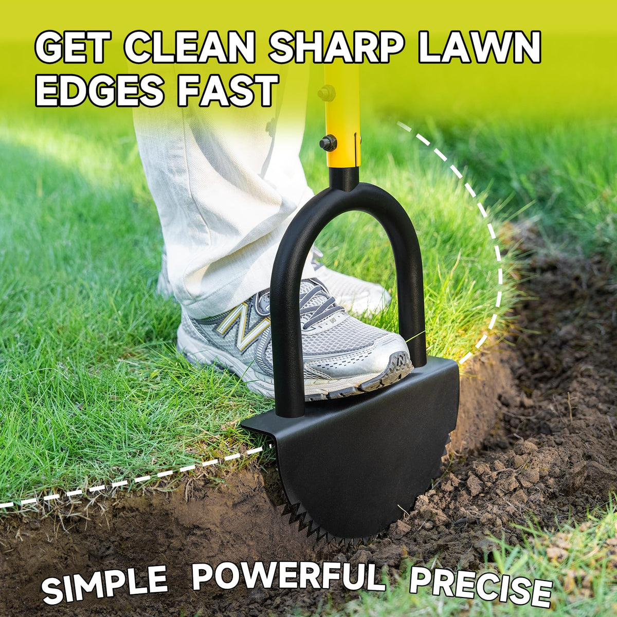 The Manual Edger Lawn Tool from Curat Cart features a high-quality finish for precise lawn edging. Perfect for clean, sharp edges.