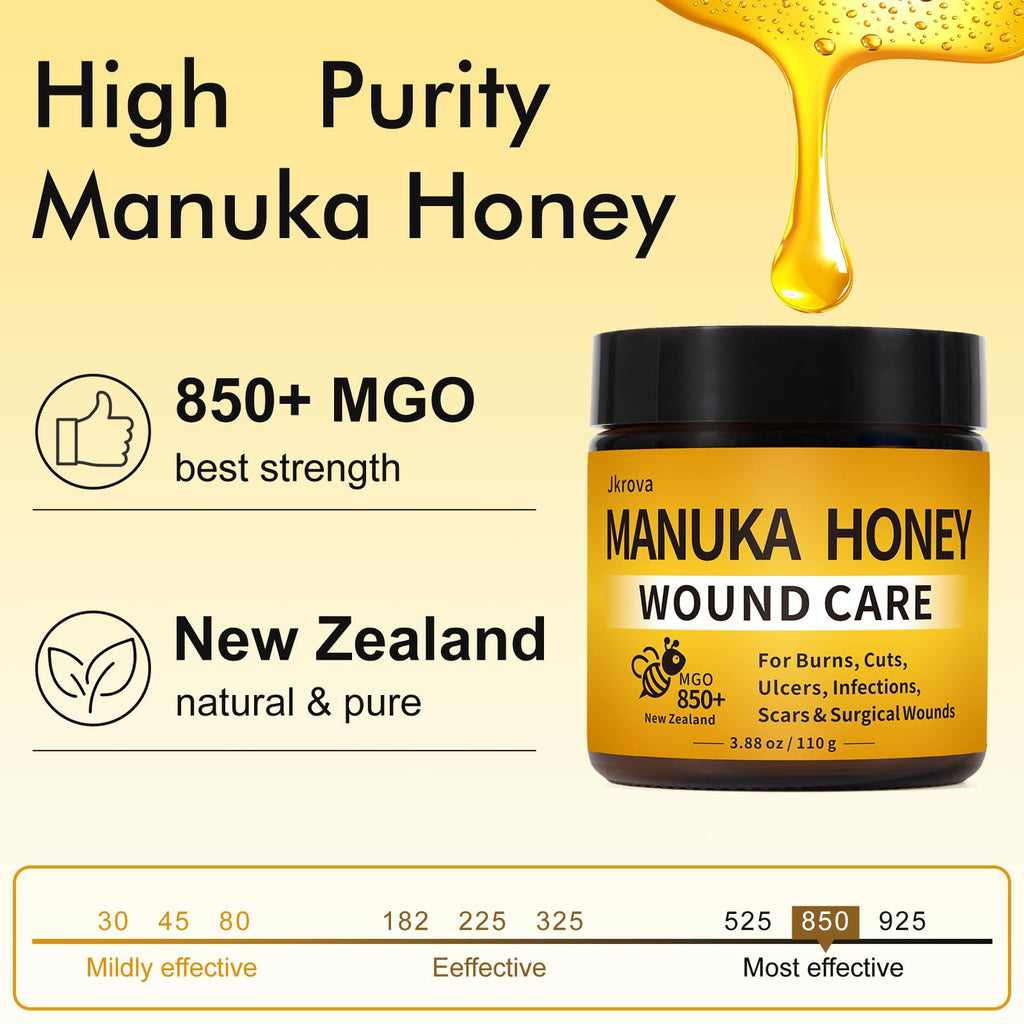 Experience high purity Manuka Honey for wounds, specially curated by Curat Cart for effective wound care and healing.