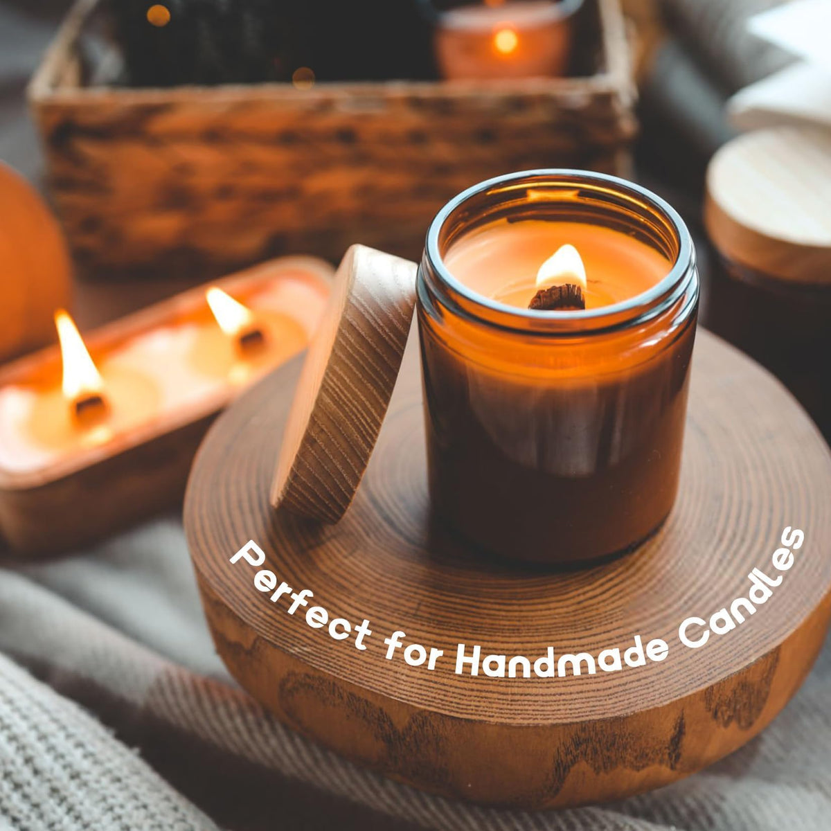 Experience premium imported MAQIHAN Wooden Candle Wicks, ideal for crafting handmade candles. Available at Curat Cart.