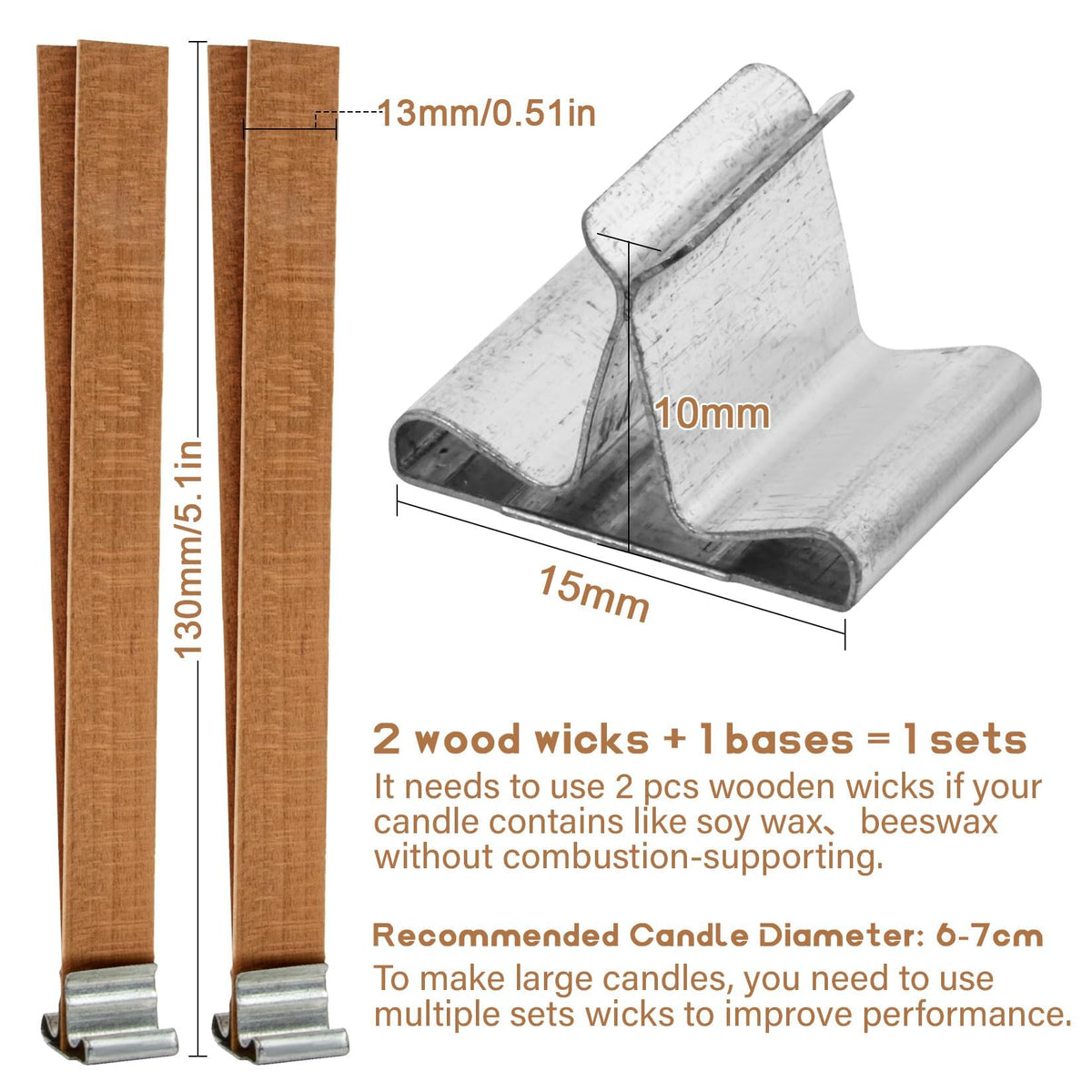 MAQIHAN Wooden Candle Wicks offer 100% authentic quality, perfect for your candles. Available at Curat Cart in India.