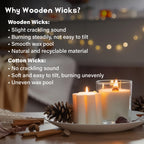 Enhance your candle experience with MAQIHAN Wooden Candle Wicks, offering steady burns and a soothing crackling sound. Available at Curat Cart.