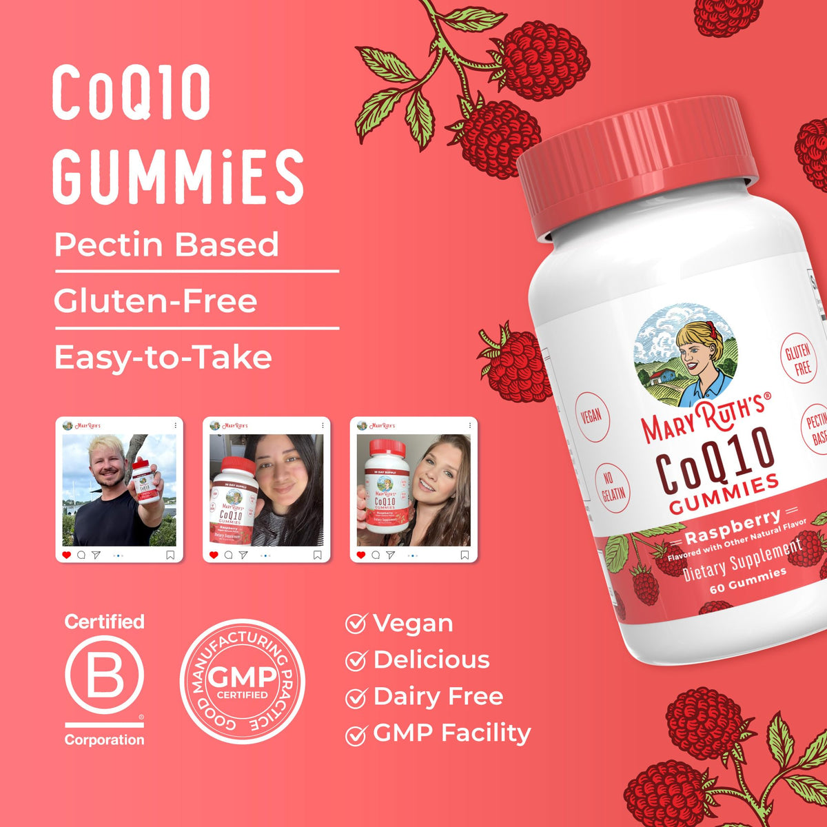 Discover MaryRuth Organics CoQ10 Gummies, vegan and gluten-free, exclusively at Curat Cart for a healthy lifestyle.