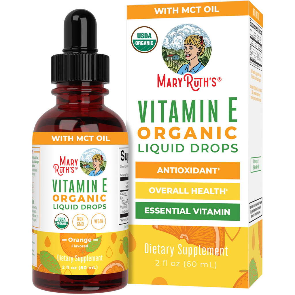 Discover MaryRuth Organics Vitamin E Drops, a premium imported dietary supplement for overall health, available at Curat Cart.
