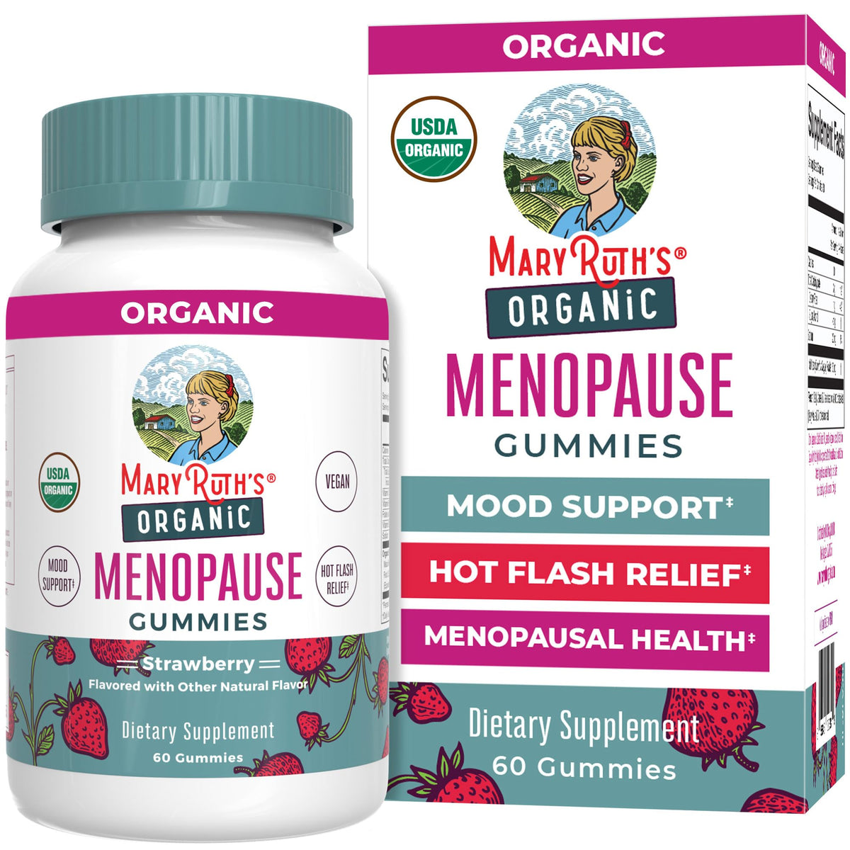 MaryRuth's Organic Menopause Support gummies offer premium imported mood support and hot flash relief. Available at Curat Cart.