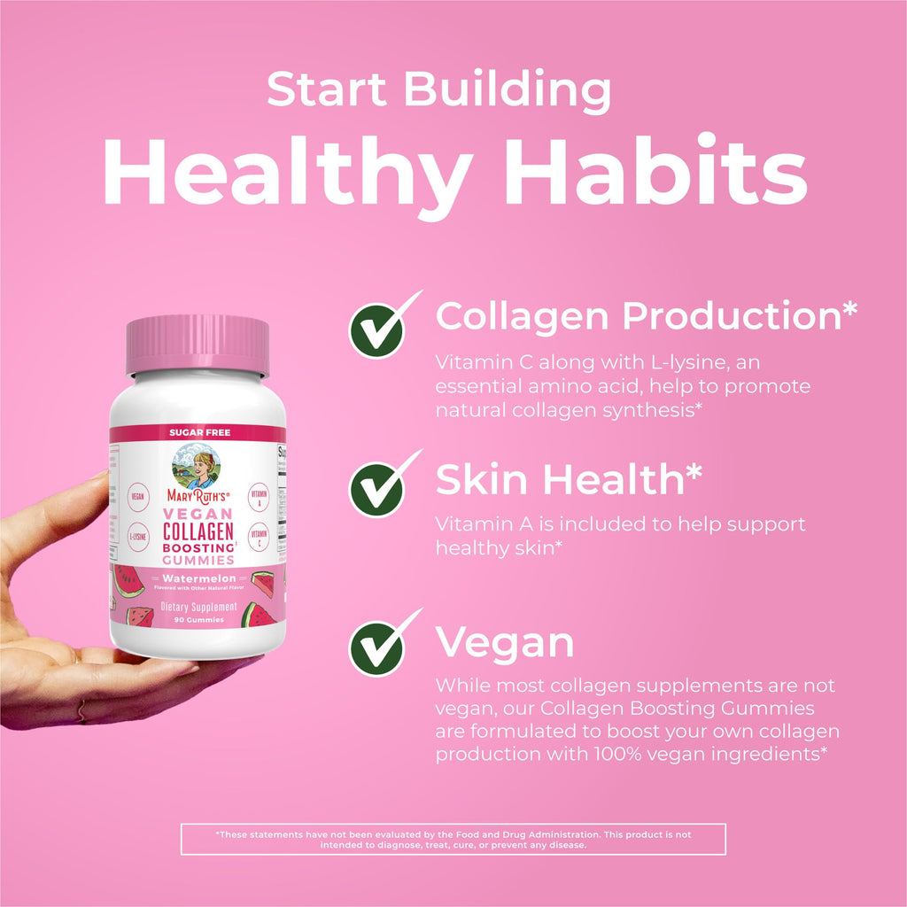 Enhance your beauty routine with MARYRUTH'S Vegan Collagen Gummies, promoting skin health and collagen production. Available at Curat Cart.