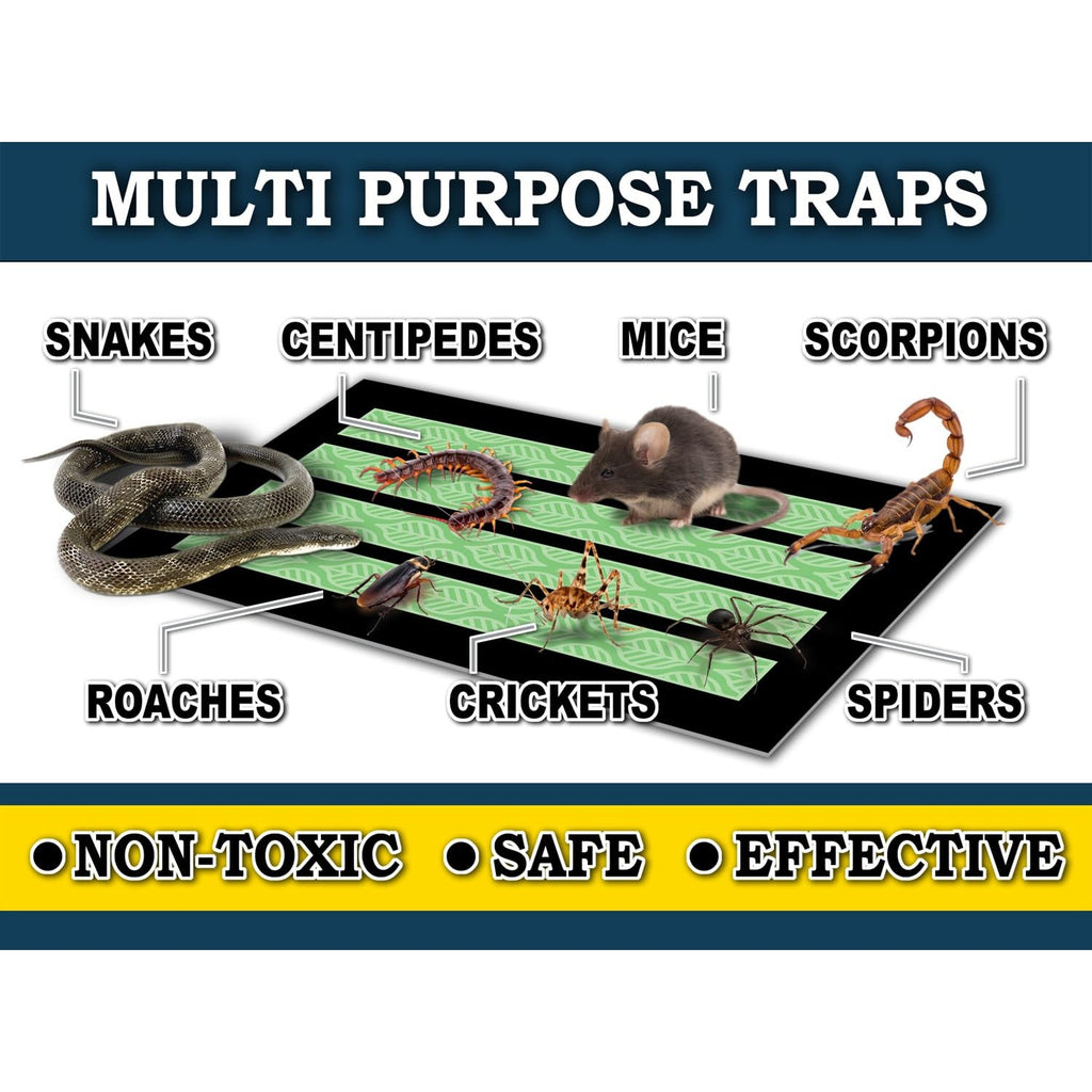 MaxGuard MaxGrip Glue Traps effectively capture snakes, mice, and more. Perfect for pest control at home. Available at Curat Cart.