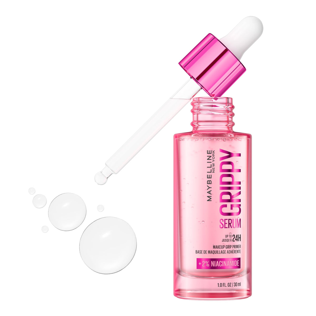 Authentic Maybelline Grippy Serum Primer with niacinamide, ensuring a smooth base for makeup application.