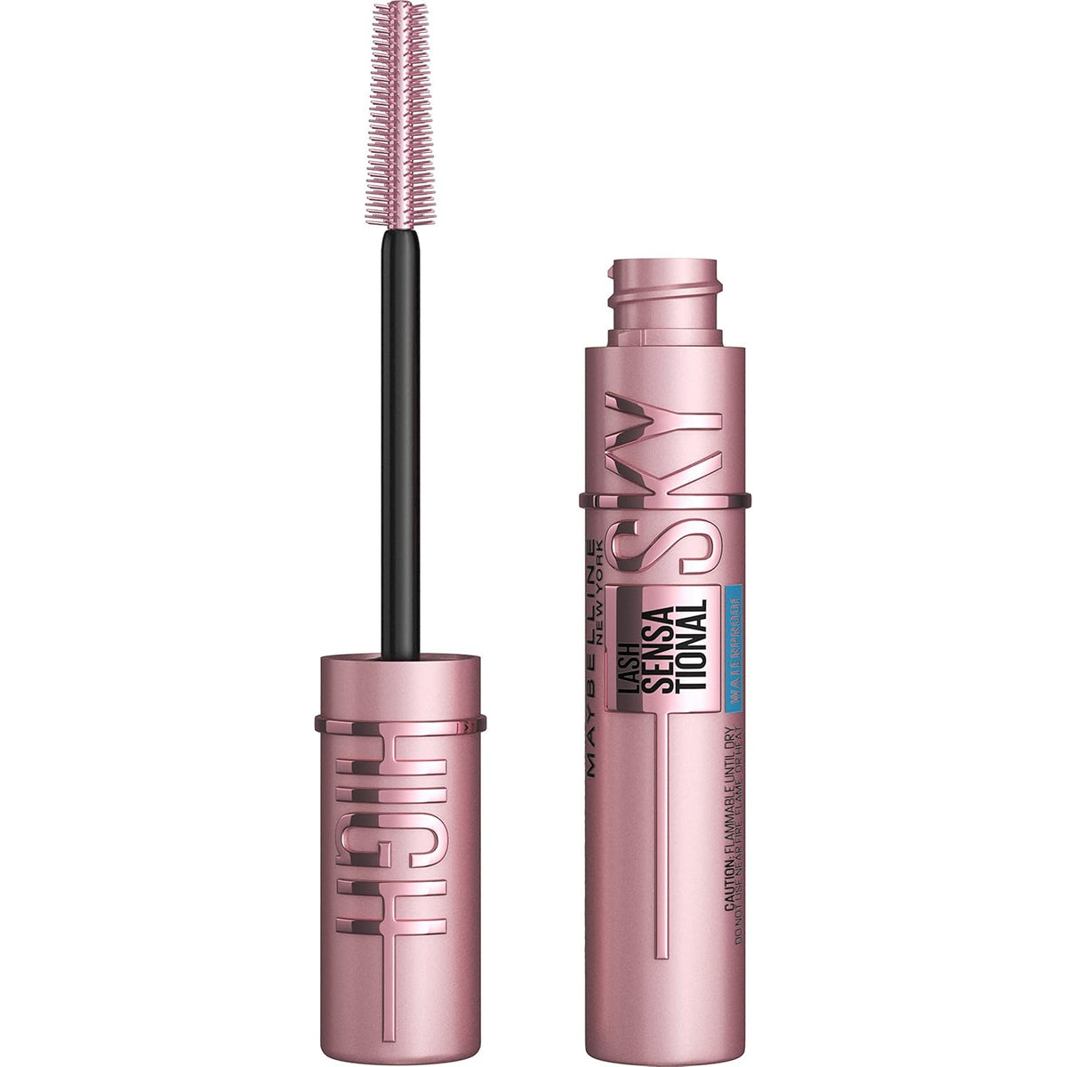 Maybelline Lash Sensational Mascara - Front Packaging & Bottle View | original imported packaging available on Curat Cart Ind