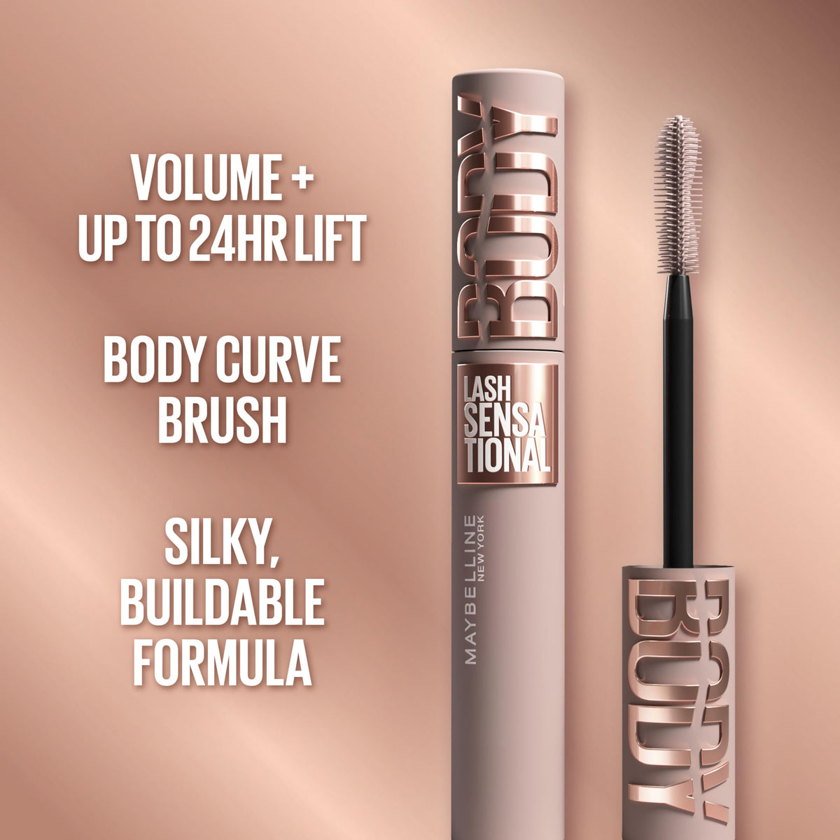 Maybelline Lash Sensational Mascara offers volume and lift for up to 24 hours. Verified by CuratCart for quality assurance.