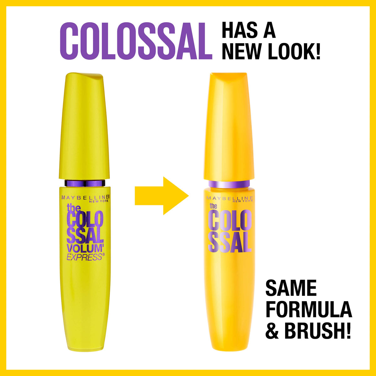 Maybelline Volum' Express Mascara in new packaging, available in India. Order online for voluminous lashes today!