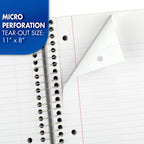 Discover the Mead Spiral Notebook 3 Subject, featuring micro-perforated pages, exclusively available at Curat Cart.