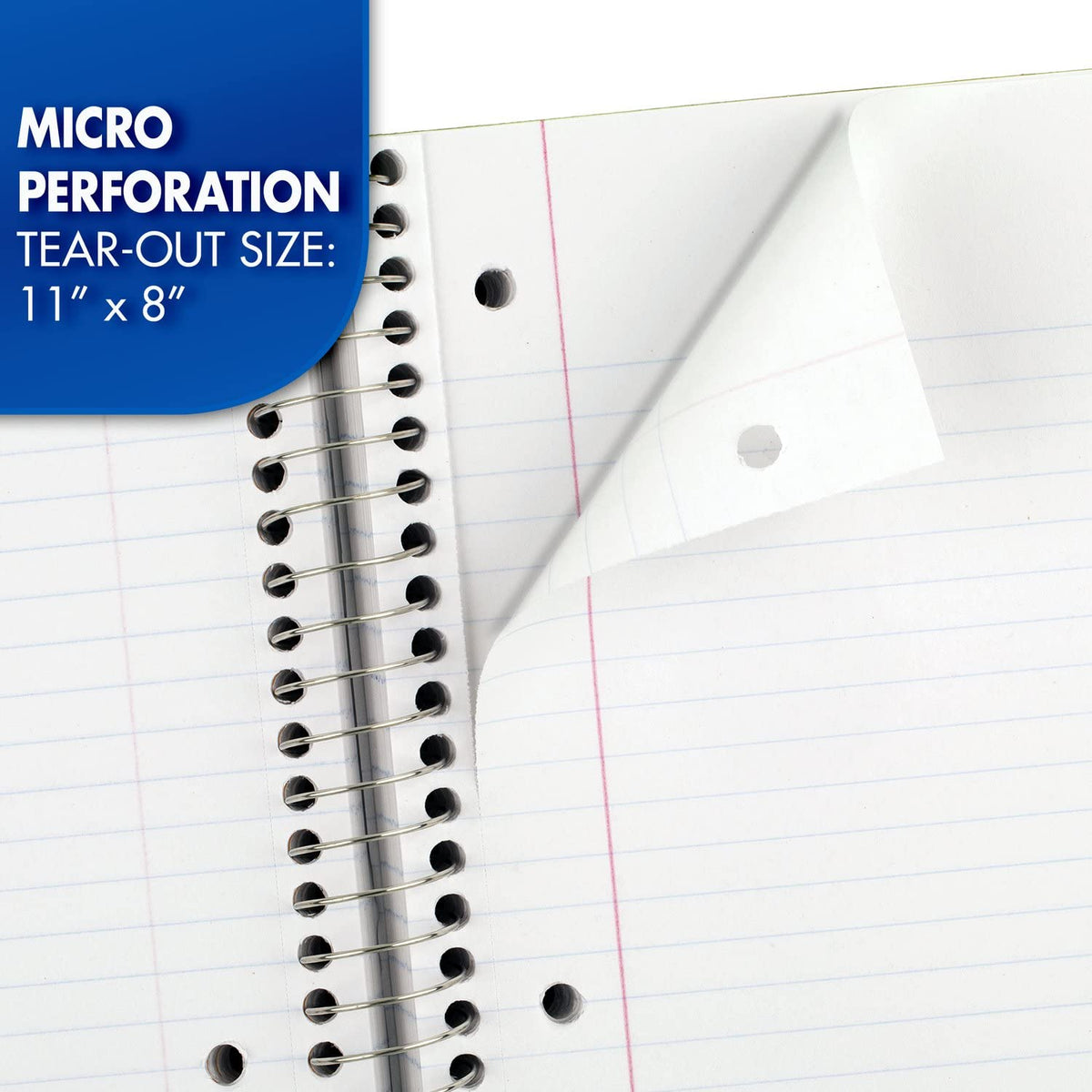 Discover the Mead Spiral Notebook 3 Subject, featuring micro-perforated pages, exclusively available at Curat Cart.