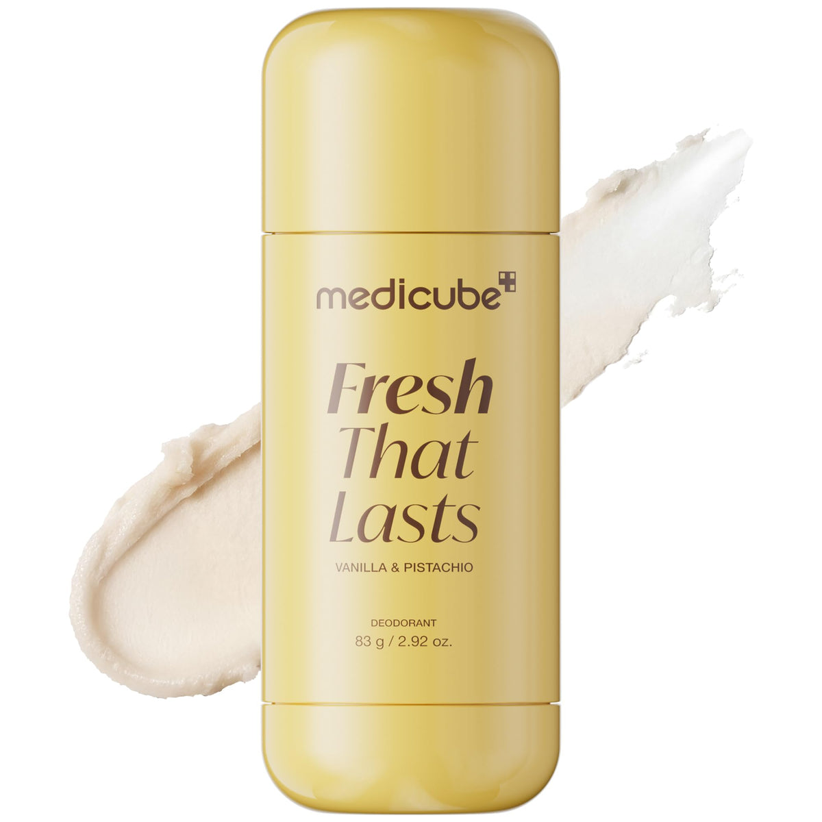 Discover Medicube's Kojic Acid Deodorant, featuring a fresh vanilla and pistachio scent in original packaging for long-lasting freshness.
