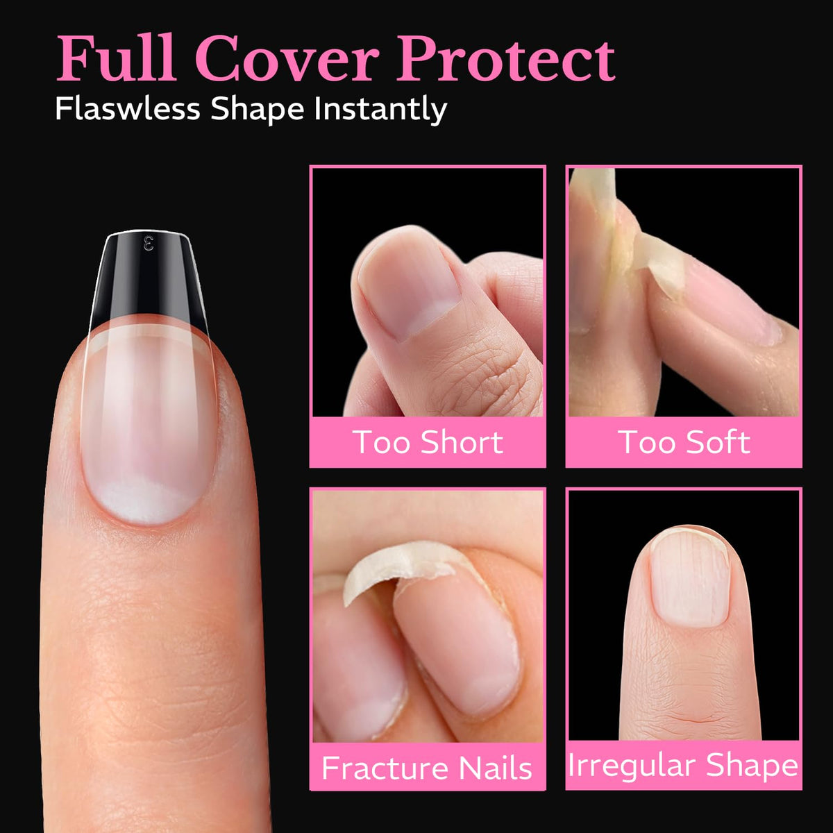 Discover 600pcs of authentic medium almond soft gel nail tips. Perfectly shaped for flawless, salon-quality nails.