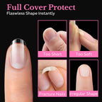 600pcs of medium almond soft gel nail tips. Perfect for creating a flawless nail shape. Available for online ordering.