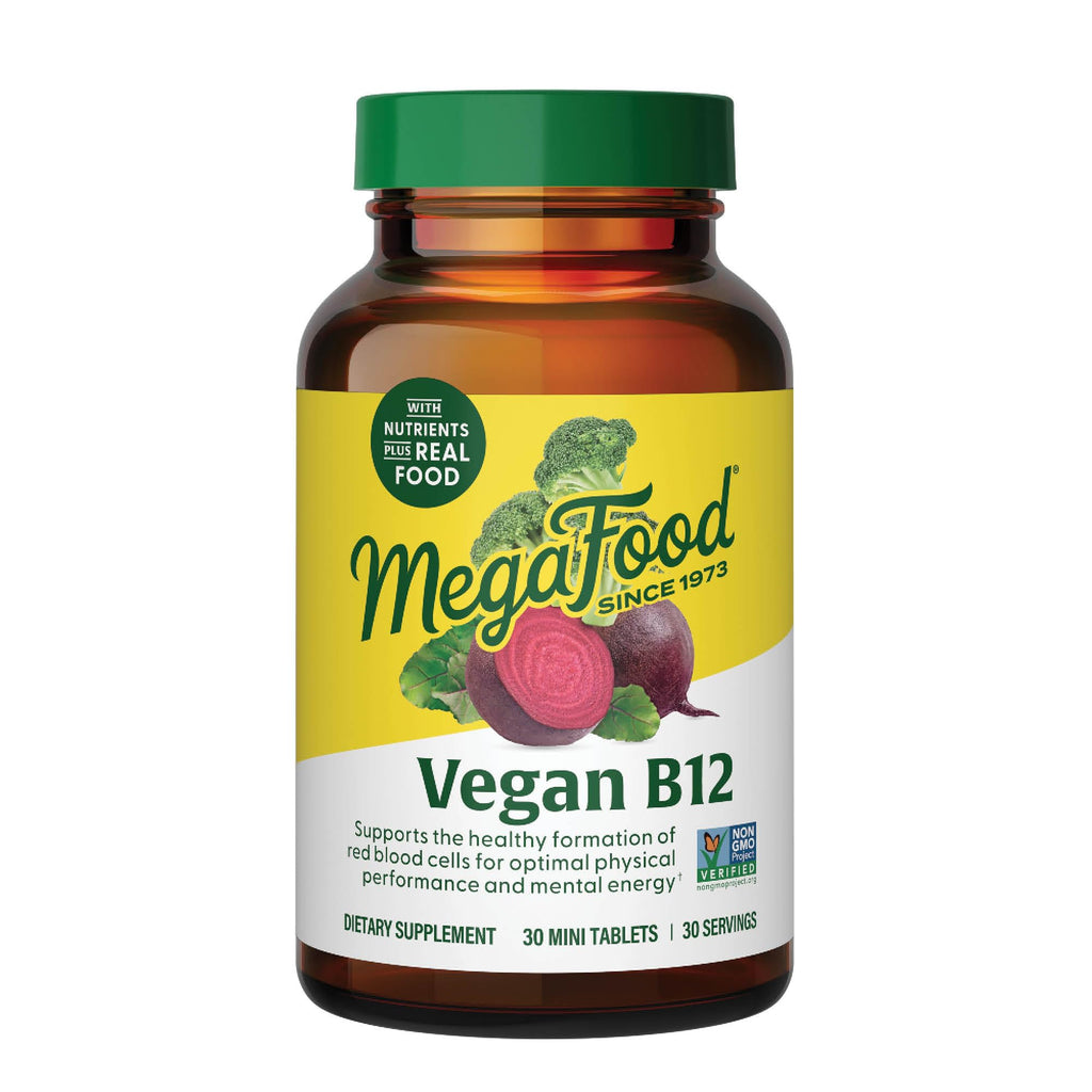 MegaFood Vegan B12 supports healthy blood cell formation. Premium import available at Curat Cart for optimal energy and performance.