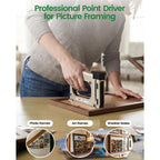 The meite Point Driver Manual Tool is designed for professional picture framing, exclusively available at Curat Cart. Elevate your framing projects.