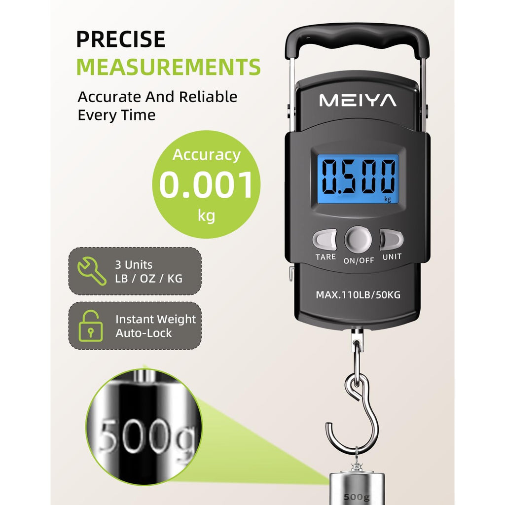 Discover the MEIYA Digital Fish Scale for precise measurements, perfect for daily use. Available at Curat Cart.