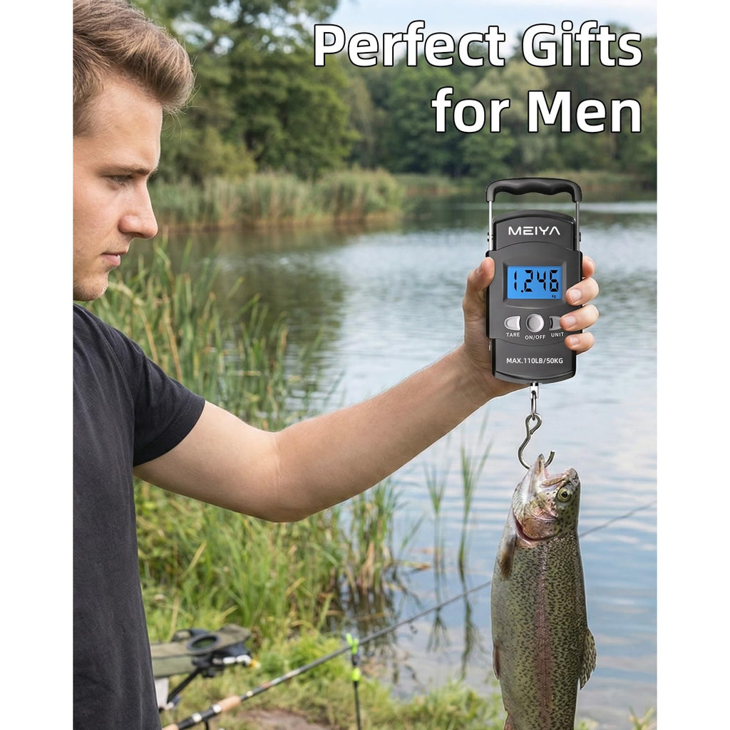 MEIYA Digital Fish Scale accurately weighs fish, ensuring 100% authenticity. Available in India at Curat Cart.